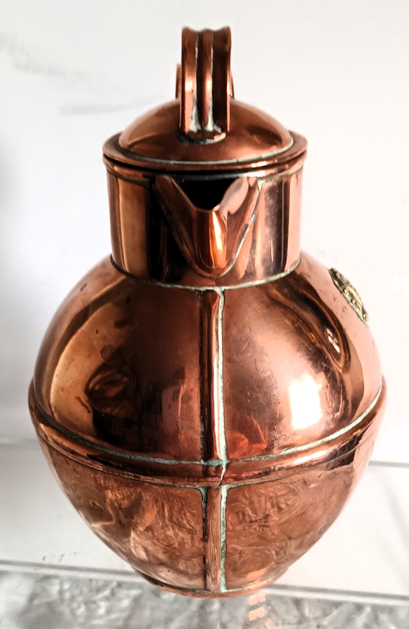 Antique English Victorian Copper Half Pint Guernsey Milk Can Antique Metals 6